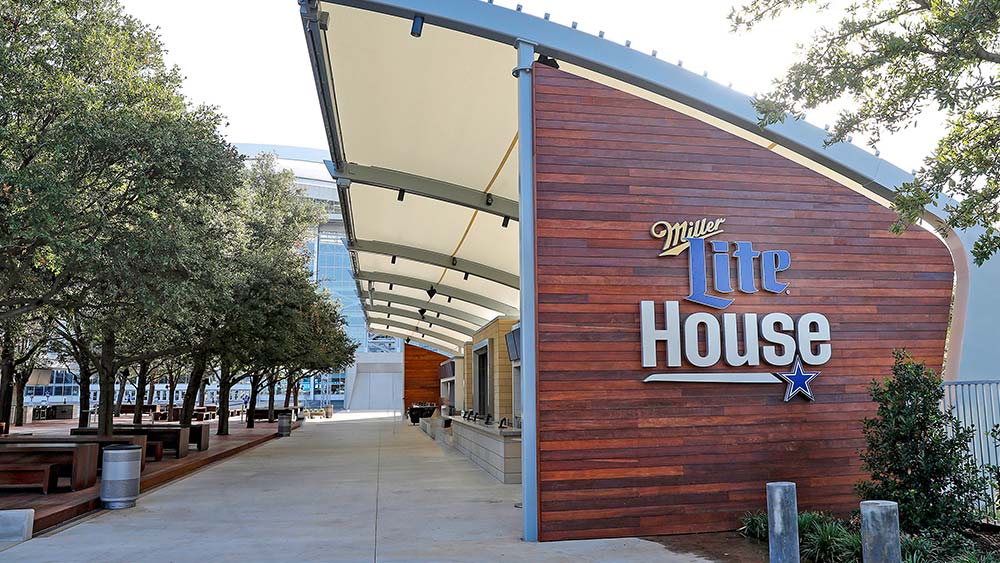 Miller LiteHouse bar area at AT&T Stadium