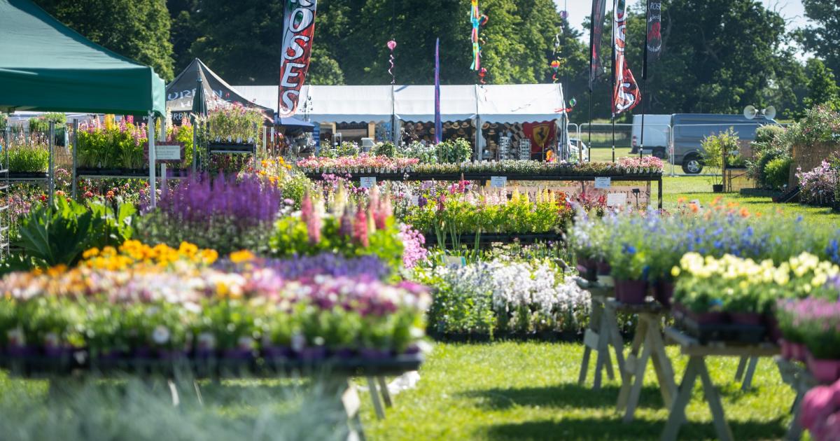 Flower show display at Blenheim Palace