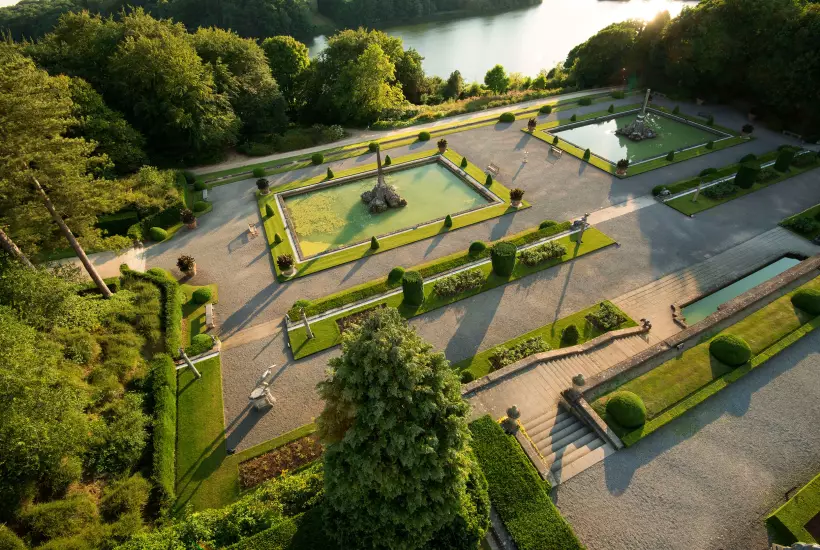 Formal water terrace gardens at Blenheim Palace