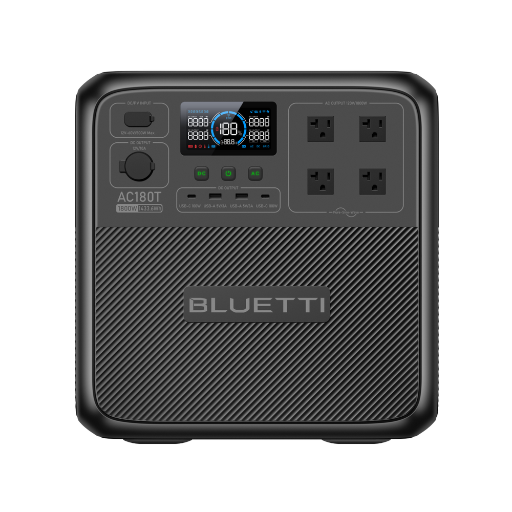 BLUETTI AC180T portable power station for a larger reserve