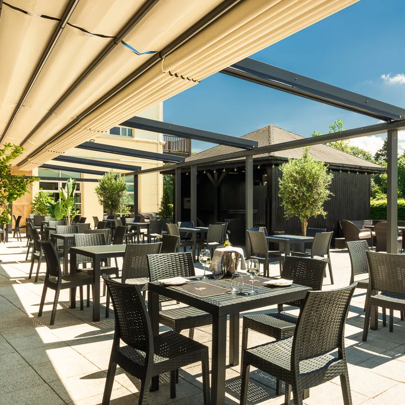 The outdoor patio at Castleknock Hotel