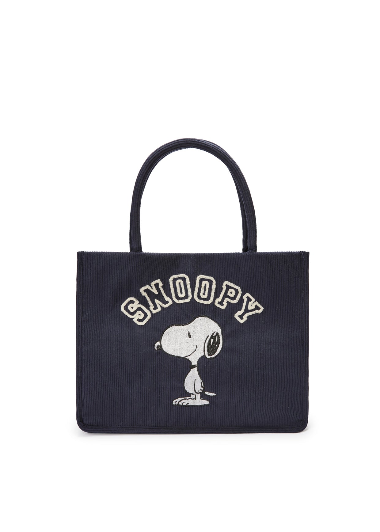 Blauer Peanuts-Shopper aus Kord mit Snoopy-Motiv von Codello