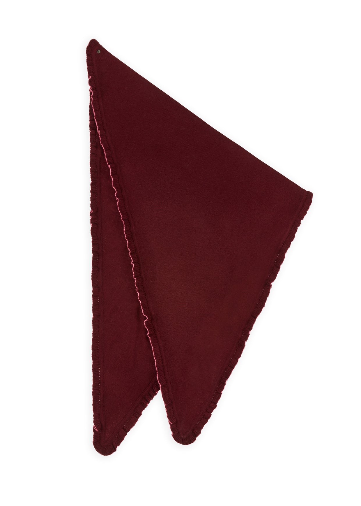 Gestricktes rotes Dreieckstuch aus Wolle von Codello