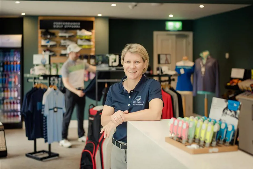 Staff member in the golf pro shop at Tulfarris Hotel & Golf Resort