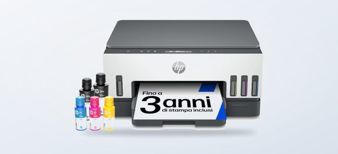 HP Smart Tank 7005 multifunction printer shown on a clean background