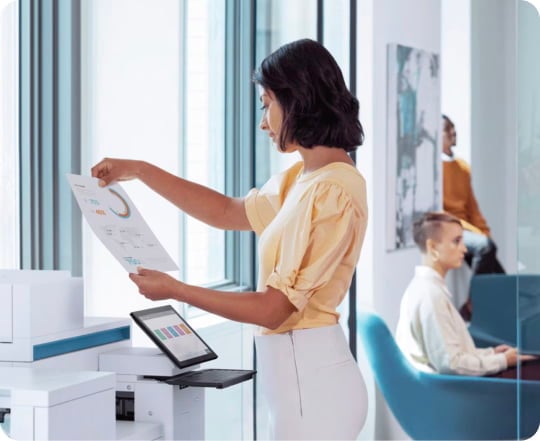 HP business printing equipment