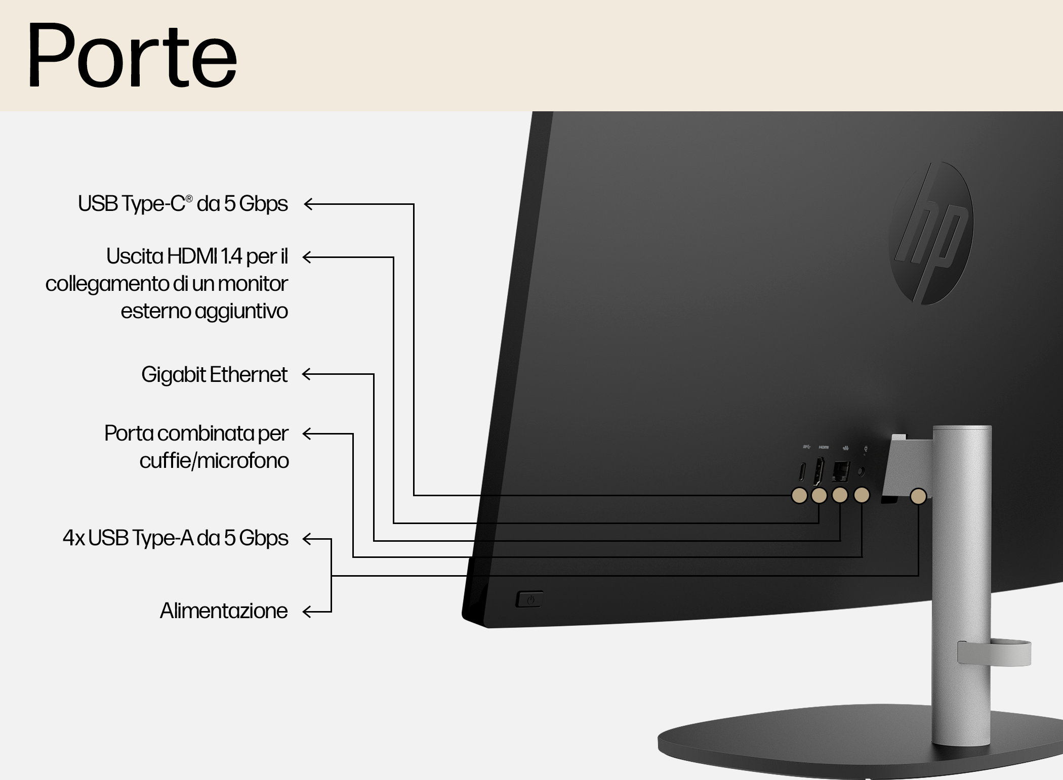 HP 24-inch monitor shown from the front