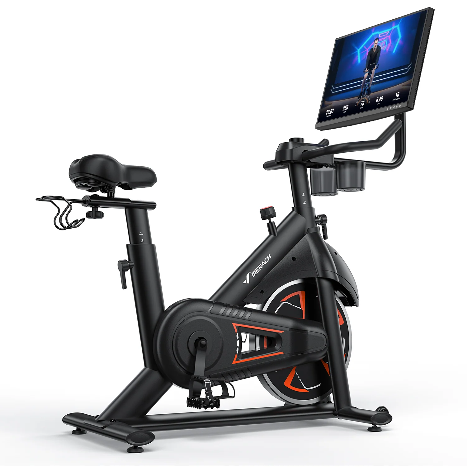 Merach S36B5 indoor exercise bike with HD screen
