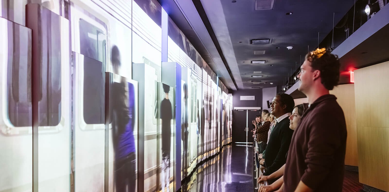 Visitors inside the One World Observatory