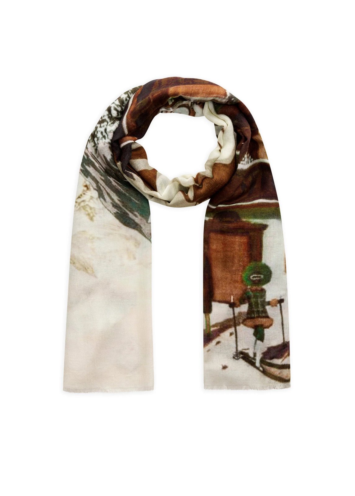 Codello Schal mit Bergmotiv aus Modal-Woll-Mix