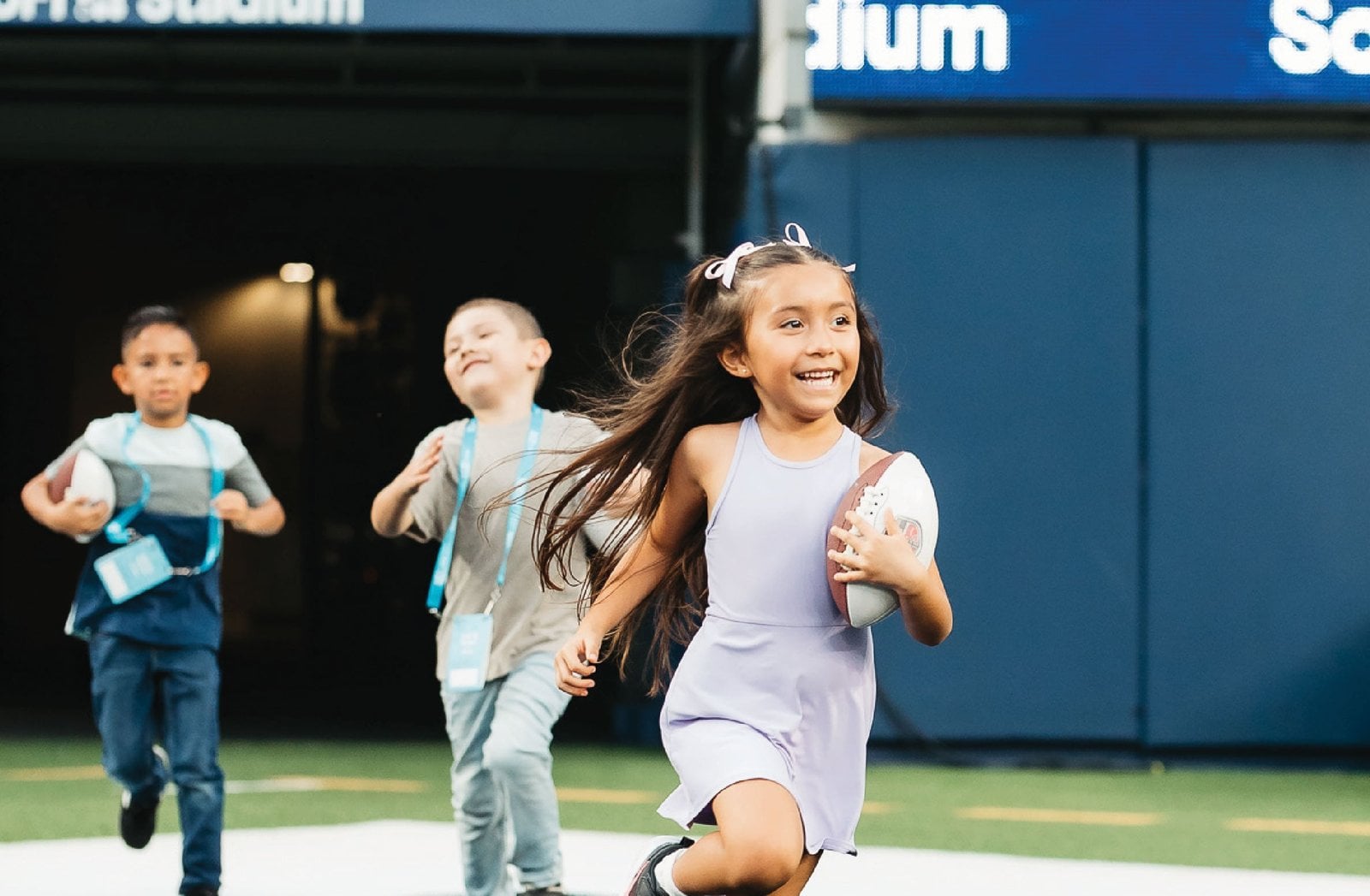 Students taking part in a SoFi Stadium field trip