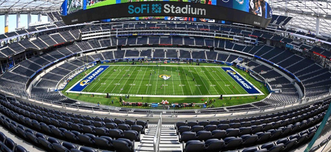 SoFi Stadium field and seating tiers
