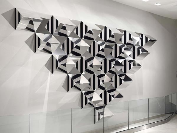 Daniel Buren artwork inside AT&T Stadium