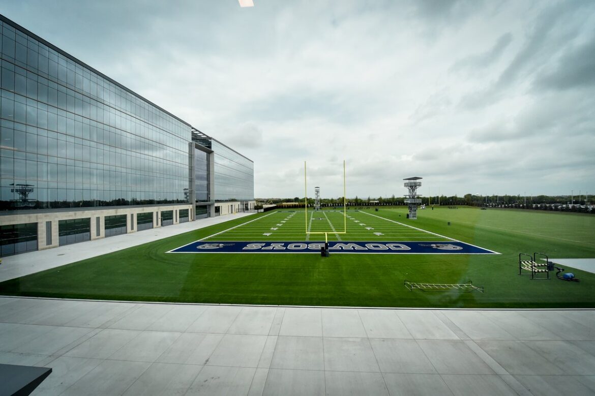 View across the Dallas Cowboys practice facility at The Star in Frisco