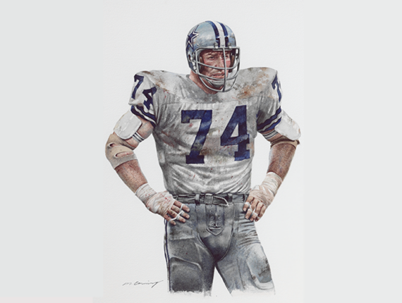 Bob Lilly football illustration from The Star in Frisco