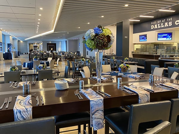 Prom event table setup at The Star in Frisco