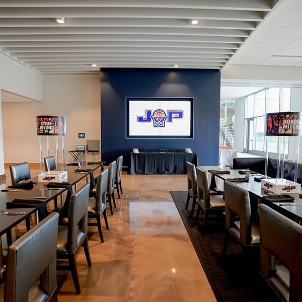 Social event reception setup at The Star in Frisco
