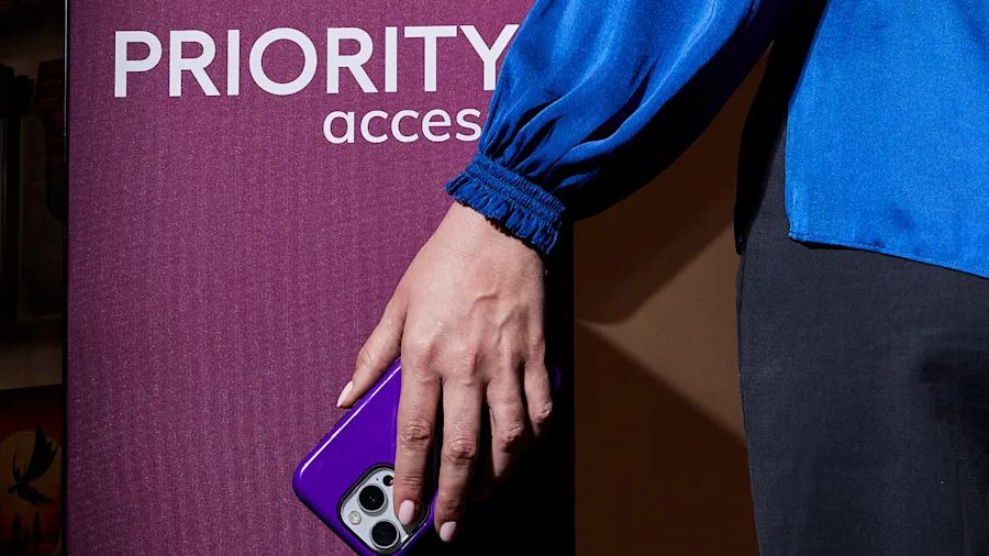 Theatre priority access information graphic