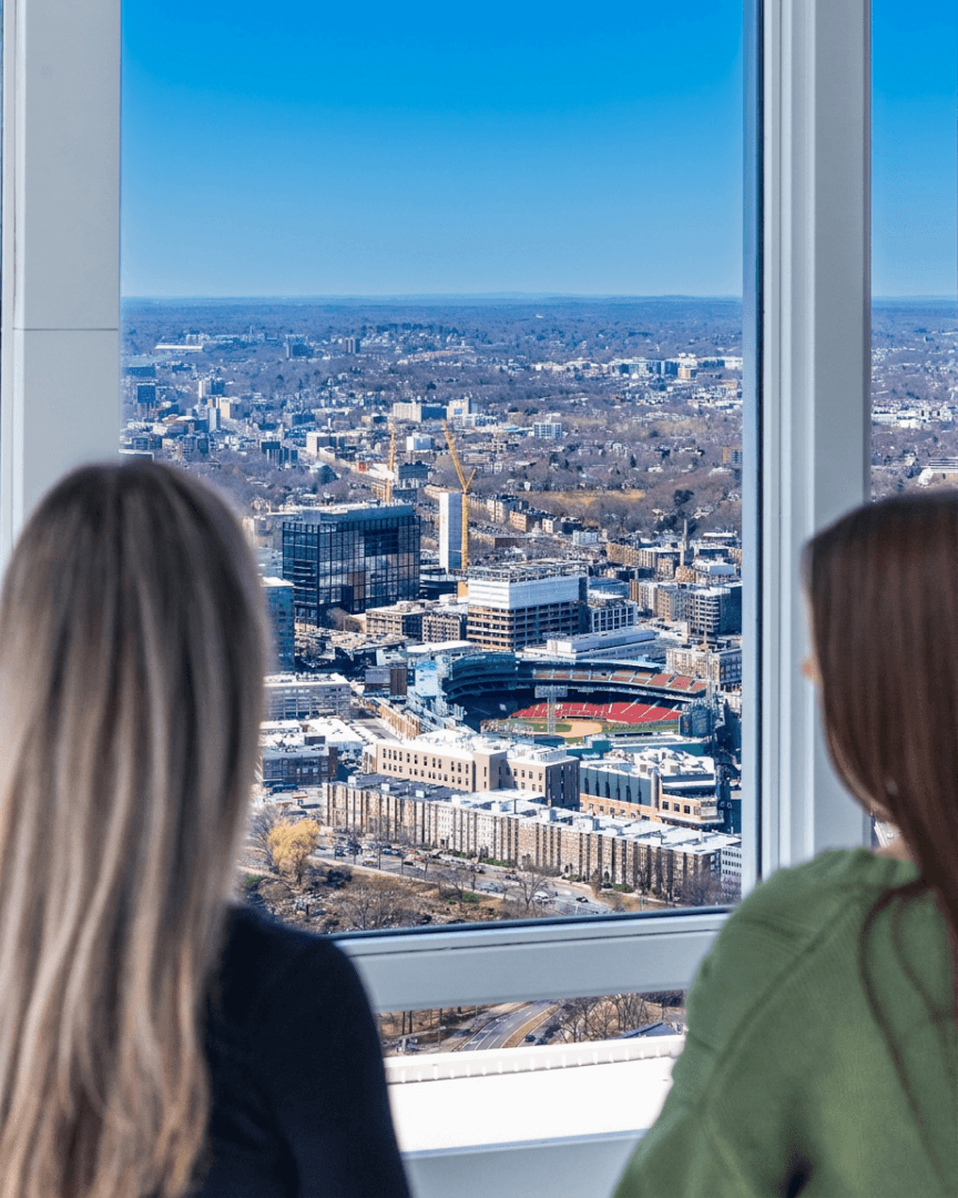 Fenway view through a window at View Boston
