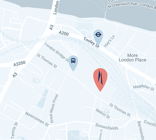 Map showing The View from The Shard near London Bridge